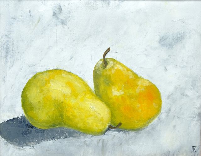 Two yellow pairs with a white background.