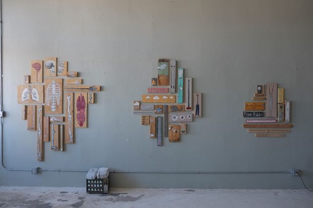 Three collages of installations